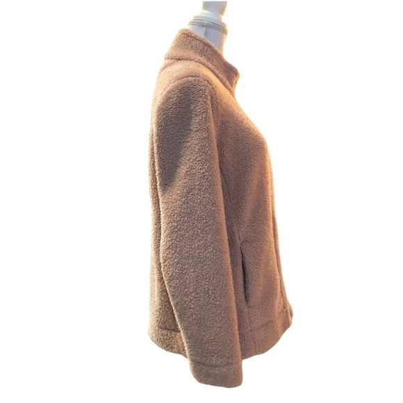 CALVIN KLEIN WOMENS BLUSH COLORED TEDDY JACKET SIZE LARGE - Picture 6 of 9